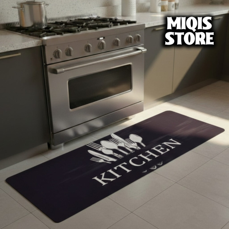Anti Slip Water Absorbent Runner With Mat (Extra Large Design 43)