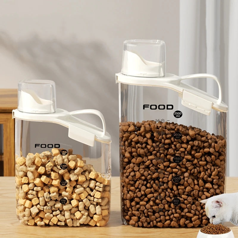 Acrylic Food Storage Jar with Measuring Cup – Rice, Pulses & Cereal Container