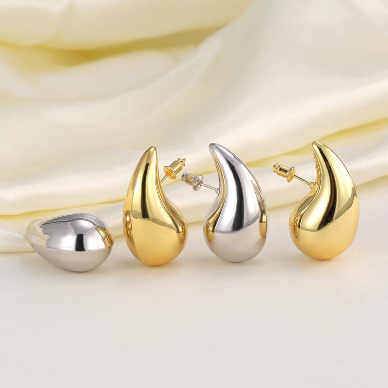 Teardrop Retro Stud Earrings (Pack of 3)