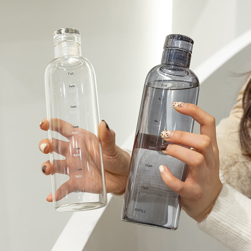 500ml Airtight & Time Scale Plastic Water Bottle
