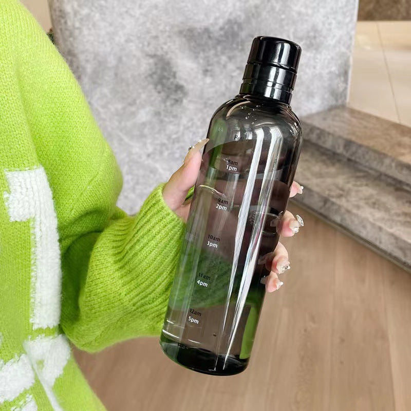 500ml Airtight & Time Scale Plastic Water Bottle