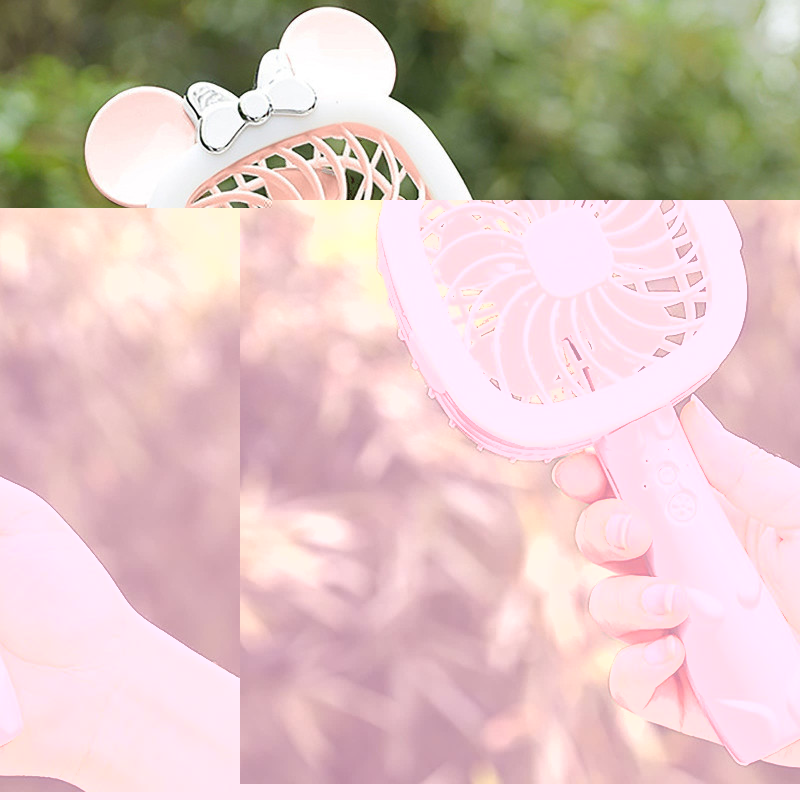 cartoon handheld mini portable fan
