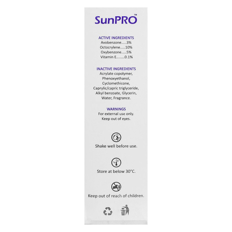 Mazton SunPro Sun Screen Lotion Spray Spf50+, PA+++, Water Resistant, 100ml