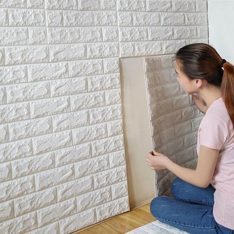 Buy 3D Foam Brick Wallpaper Stickers 