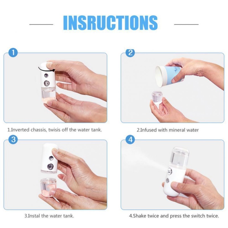 Nano Mister Mist USB Rechargeable Portable Mini Facial Steamer