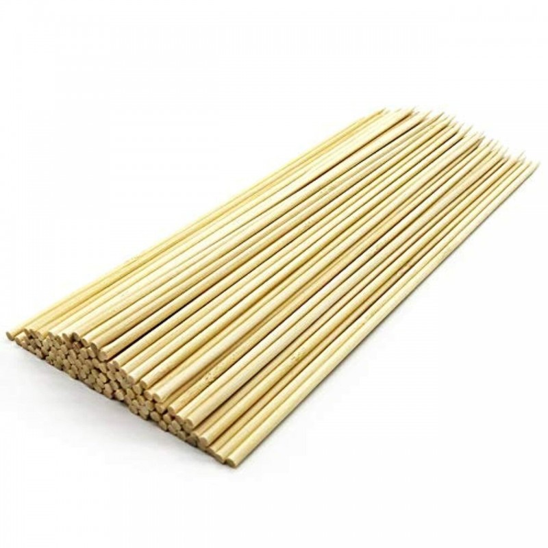 Pack of 40 Wooden Disposable Barbecue Sticks