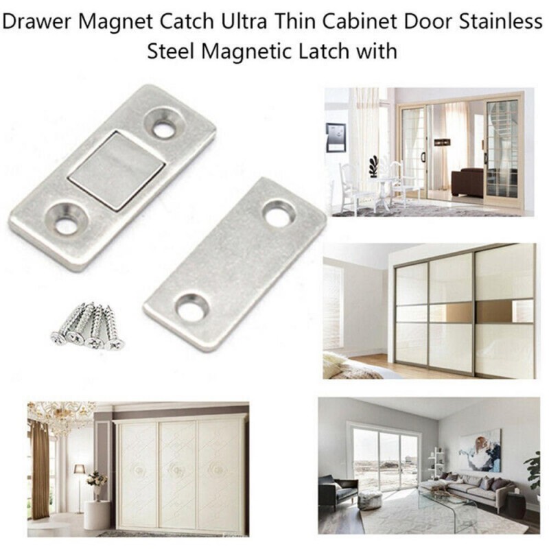 Punch Free Magnetic Door Closer Ultra Thin