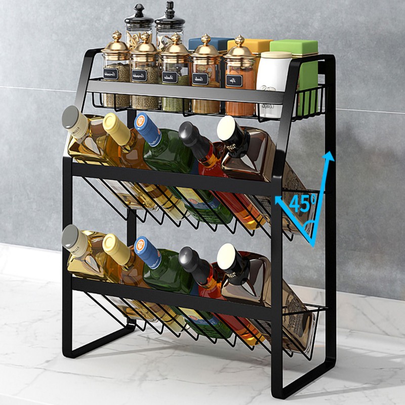 3 Tier Kitchen Countertop Multipurpose Storage Rack Organizer Shelf Stand