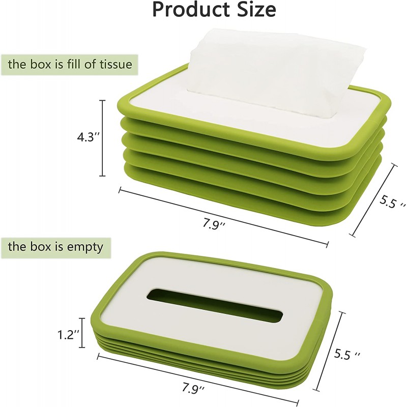 Silicone Foldable Tissue Box Holder Cover