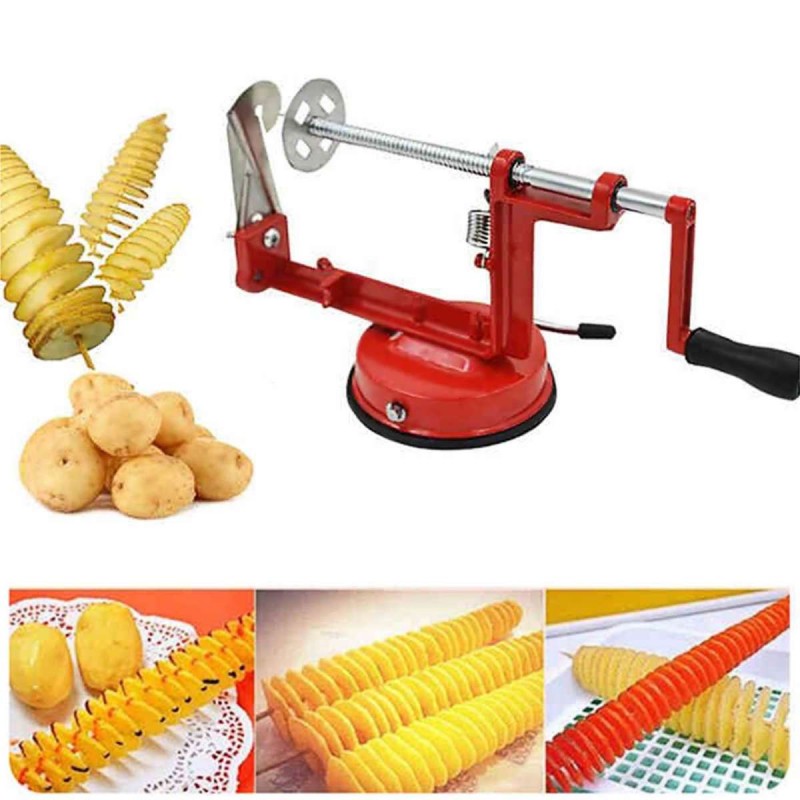 Spiral Potato Slicer Stainless Steel Potato French Fry Cutter