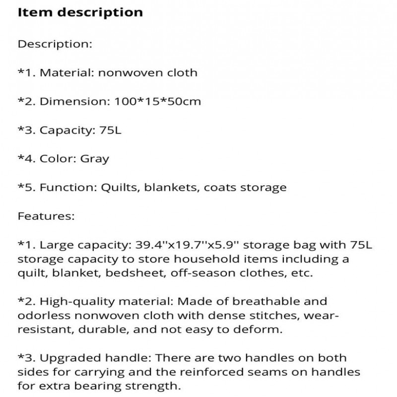 Blanket Storage Bag-Premium Quality