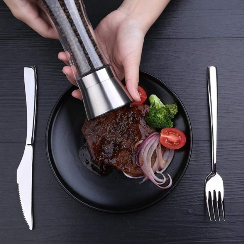 Glass Ceramic Salt Pepper Mill Grinder Salt and Pepper Crusher