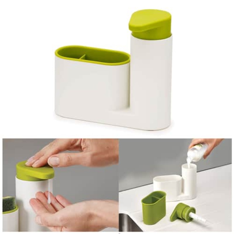 Sink Tidy Set Kitchen & washroom Sink Organizer with Built in Soap Dispenser