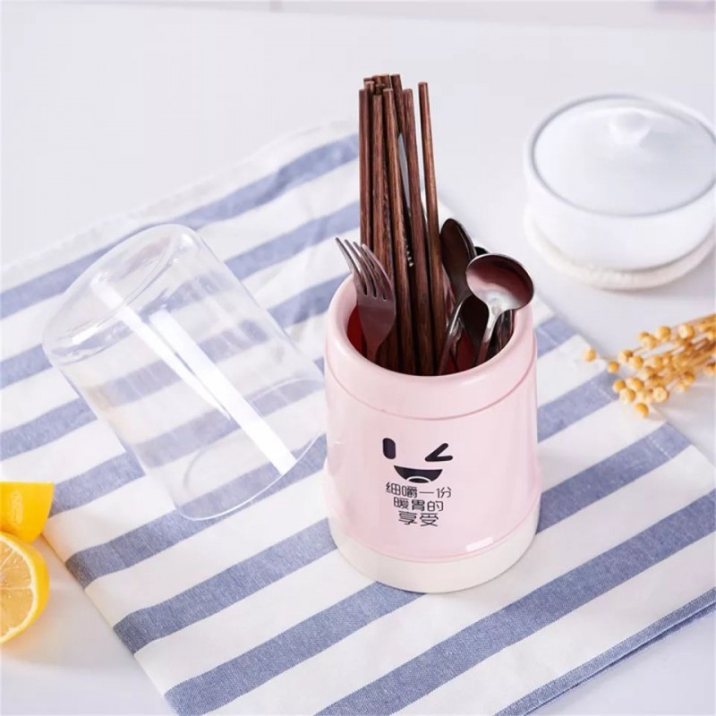 Multifunctional Spoon Fork Knife Chopsticks Drain Box Tableware Storage Holder