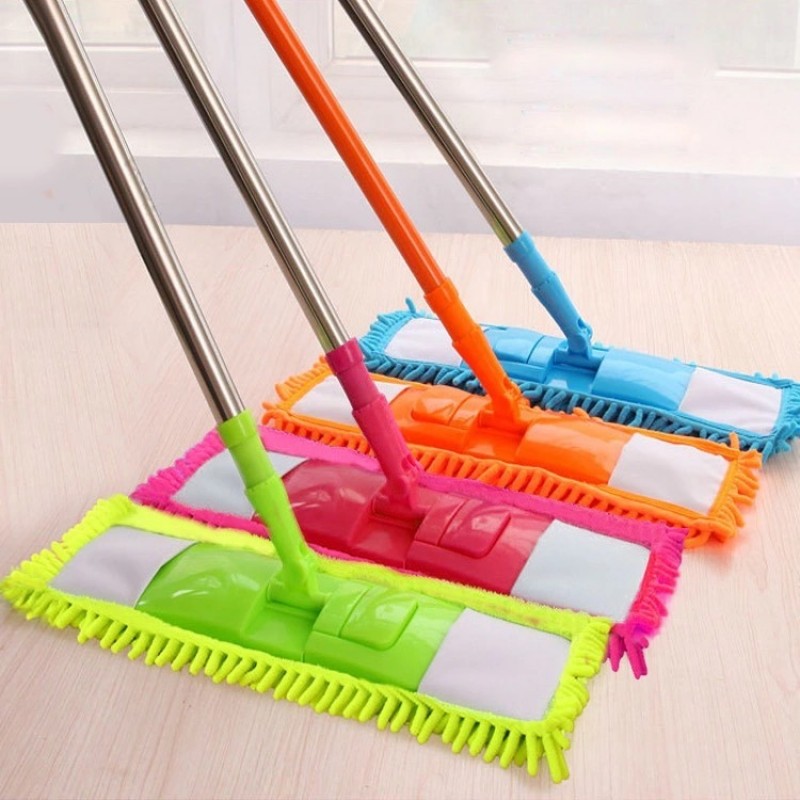 New Flat Microfiber Squeeze Mop With Long Handle
