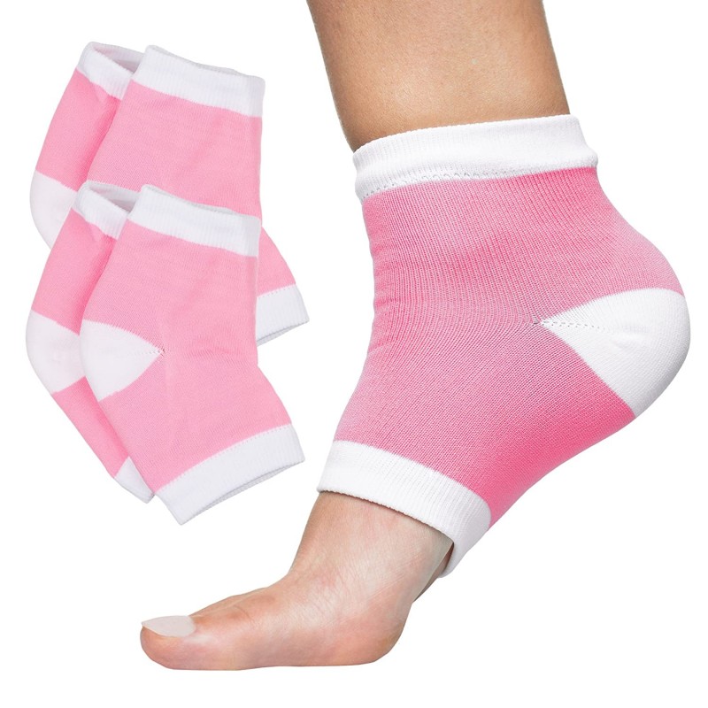 Pair of Moisturizing Heel Socks Gel Lined Toeless Spa Socks to Heal and Treat Dry, Cracked Heels While You Sleep