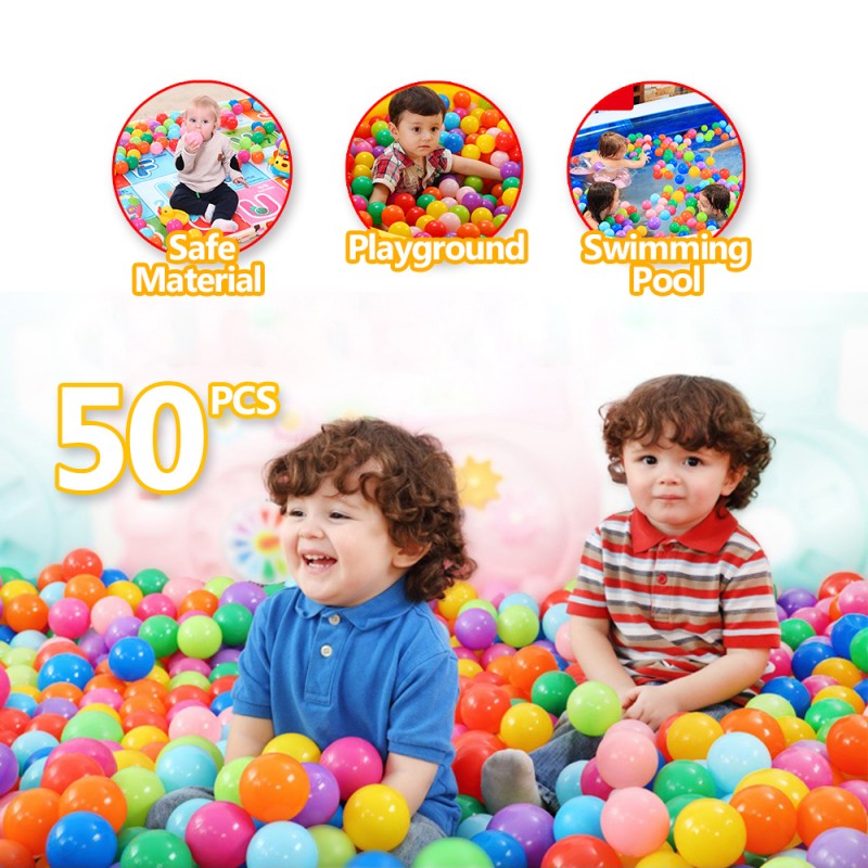 Multicolor 50 Pcs Soft Plastic Tent Balls Set For Kids