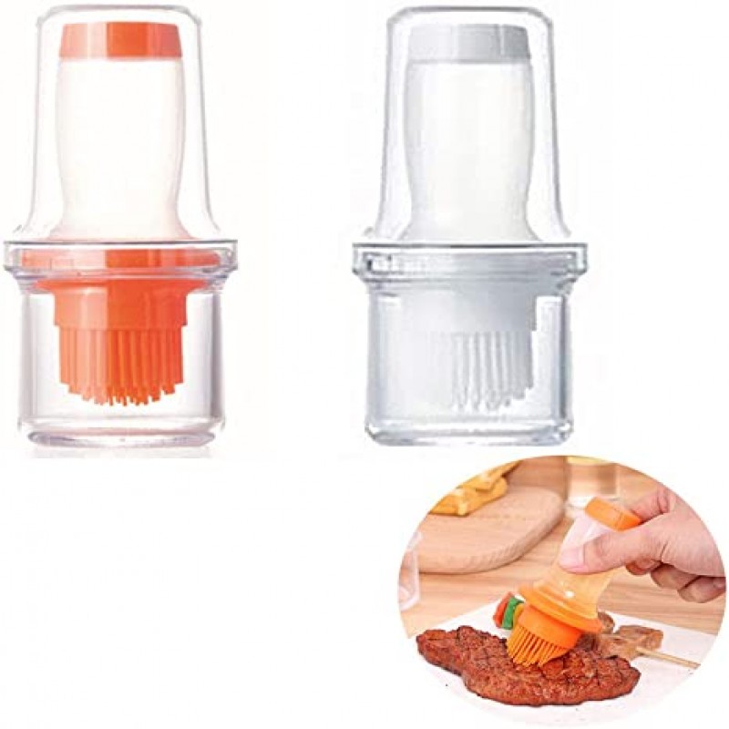 Oil Spreader,Oil Bottle with Silicone Brush Honey Brushes for Kitchen Cooking BBQ Baking