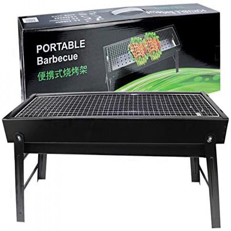 New Portable BBQ Grill Charcoal Stainless Steel Foldable Barbecue Tool Kits for Camping Picnic Outdoor Garden Party
