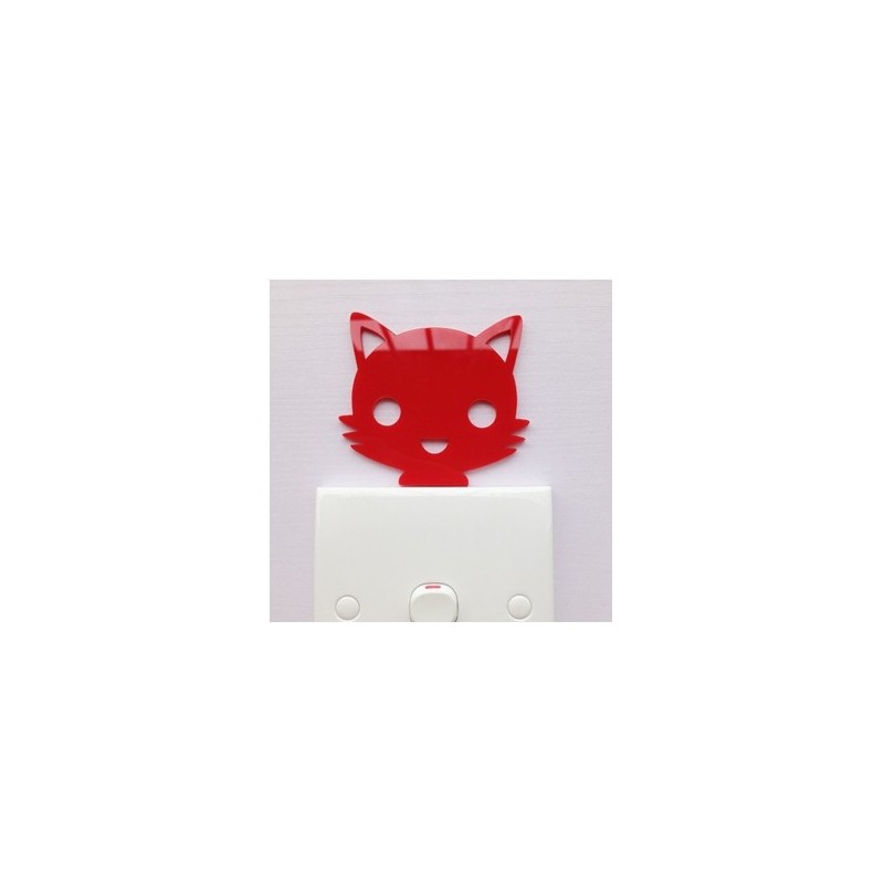 New Red Cat Red Acrylic Switch Panel Art