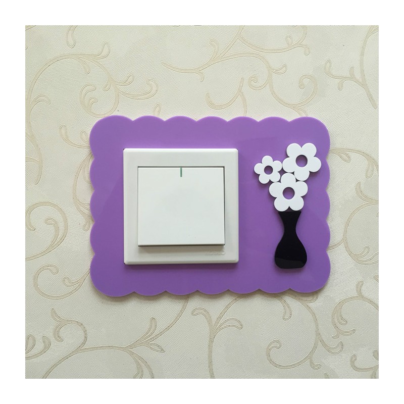 New Flower Purple Acrylic Switch Panel Art