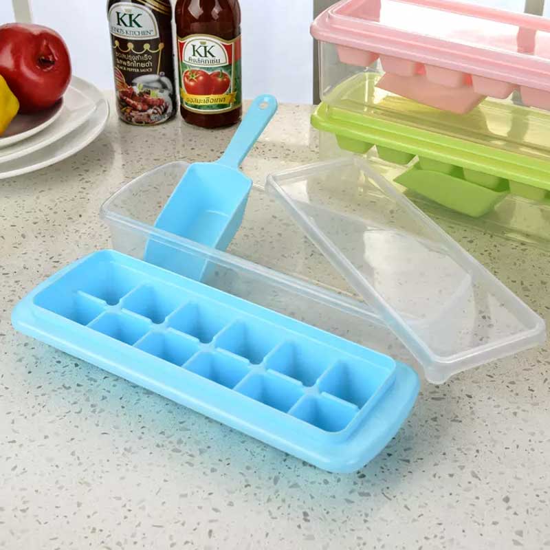 Cool Ice Tray With Storage Box + Ice Shovel + Lid
