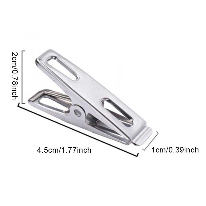 20 Pegs Stainless Steel Clothes Clips
