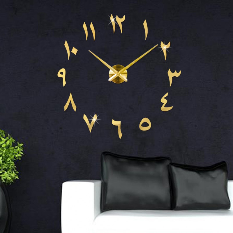 New DIY 3D Urdu Font Acrylic Wall Clock I-120