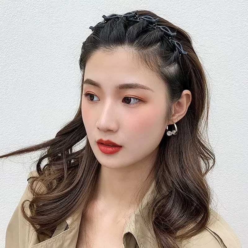 Hair Twister Headband with 8 Small Clips
