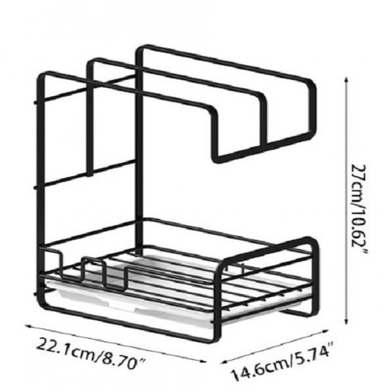 Wall Mounted Shelf Iron Storage Shelves for Kitchen Decoration Drainer Rack