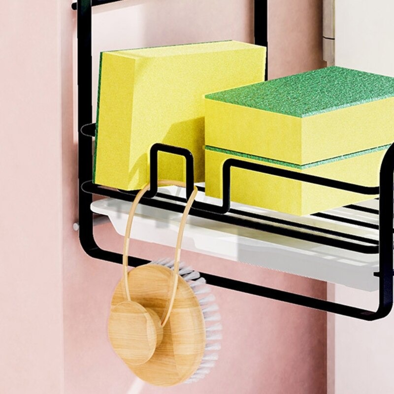 Wall Mounted Shelf Iron Storage Shelves for Kitchen Decoration Drainer Rack