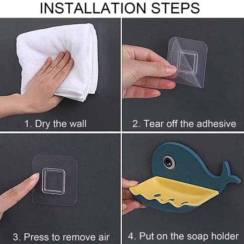 Little Whale Shaped Soap Holder Bathroom Drain Soap Box