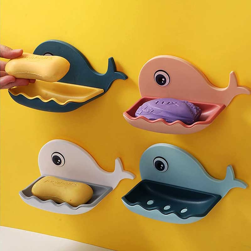 Little Whale Shaped Soap Holder Bathroom Drain Soap Box