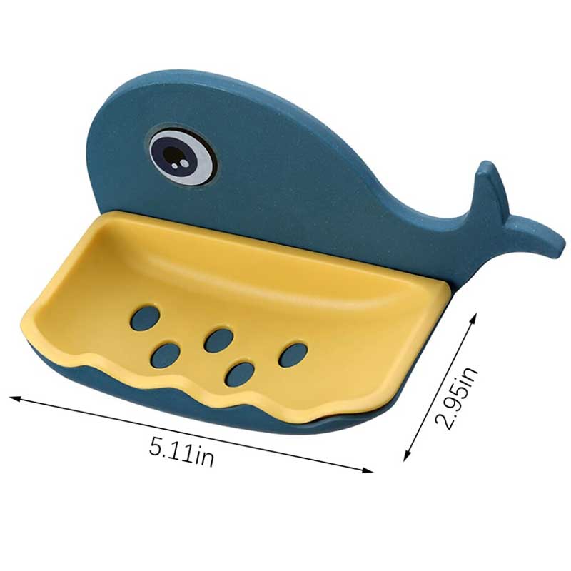 Little Whale Shaped Soap Holder Bathroom Drain Soap Box