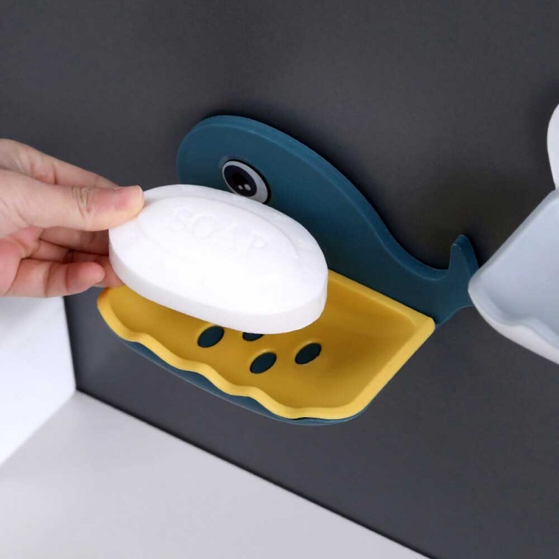 Little Whale Shaped Soap Holder Bathroom Drain Soap Box