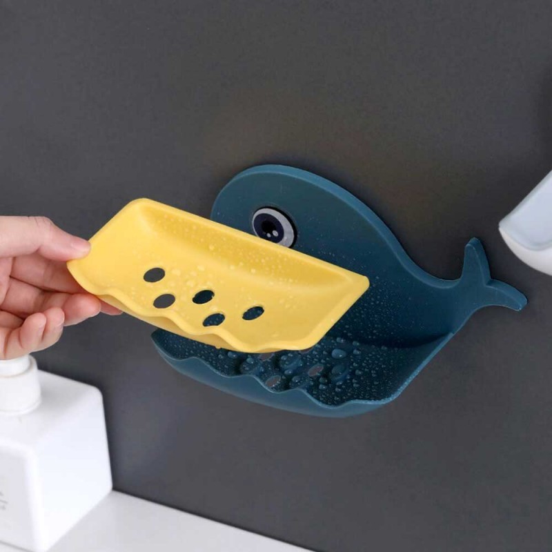 Little Whale Shaped Soap Holder Bathroom Drain Soap Box