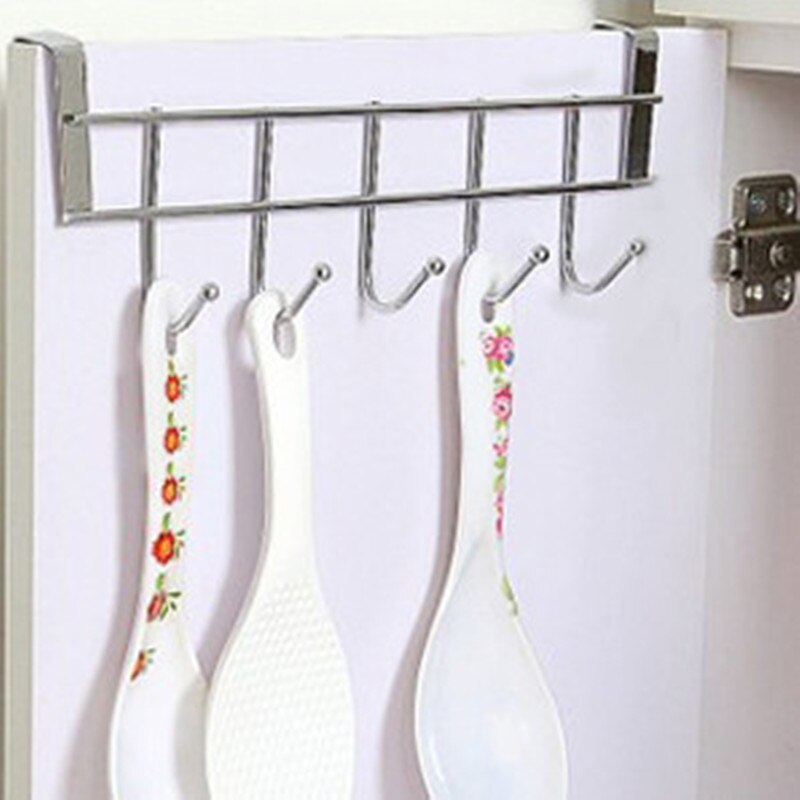 New Stainless Steel Five-Hook Cabinet Door Back By Hanger Towel Hooks