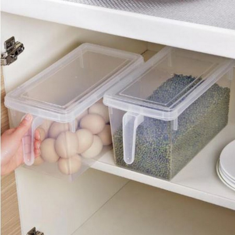 New Plastic Food Storage Bins With Lids For Fridge - Containers For Refrigerator Organization Stackable Freezer Organizer Fresh Keeper Container
