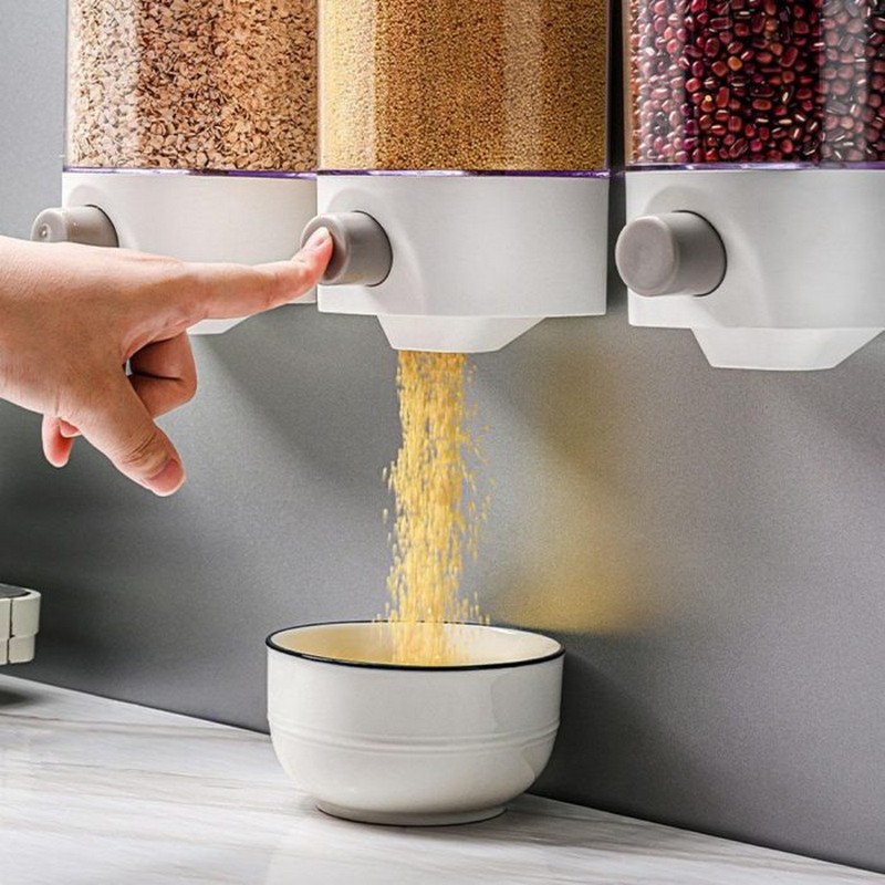 Wall Mounted Grains & cereals Storage Dispenser- 1.5 KG