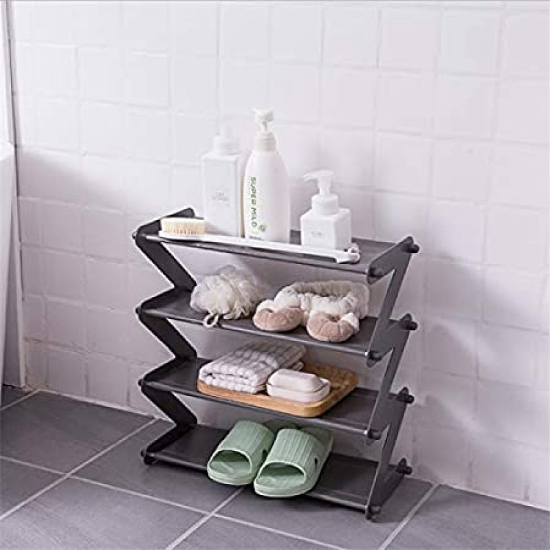 Multi Purpose Plastic Rack 4-Shelf Organizer