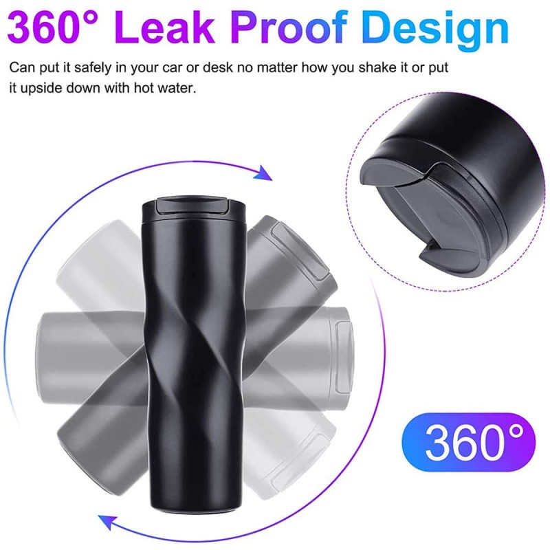 Spiral Shape Stainless Steel Thermal Mug vacuum flask 480ml