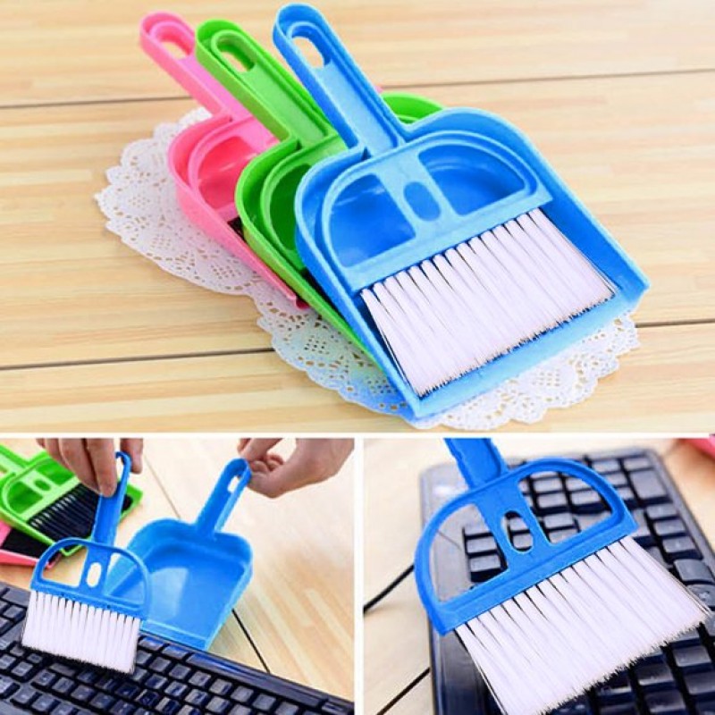 Mini Desktop Sweep Cleaning Brush Small Broom Dustpan Set Perfect For Small Space