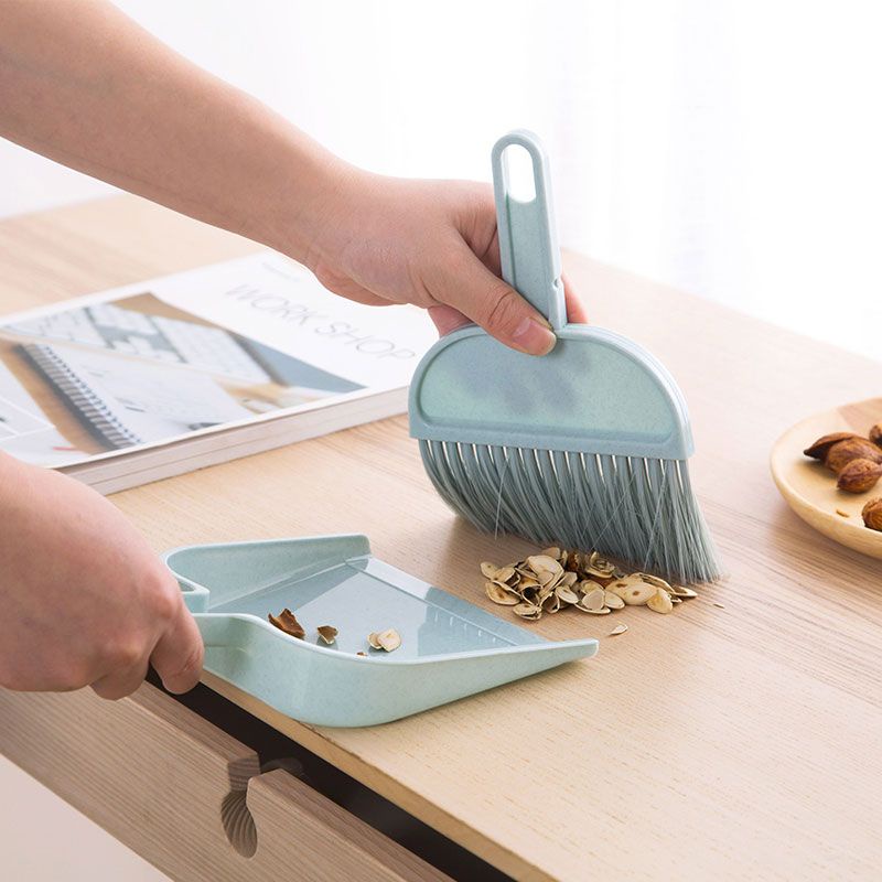 Mini Desktop Sweep Cleaning Brush Small Broom Dustpan Set Perfect For Small Space
