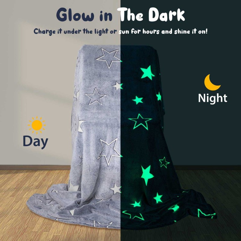 New Glow In The Dark Throw Blanket For Kids
