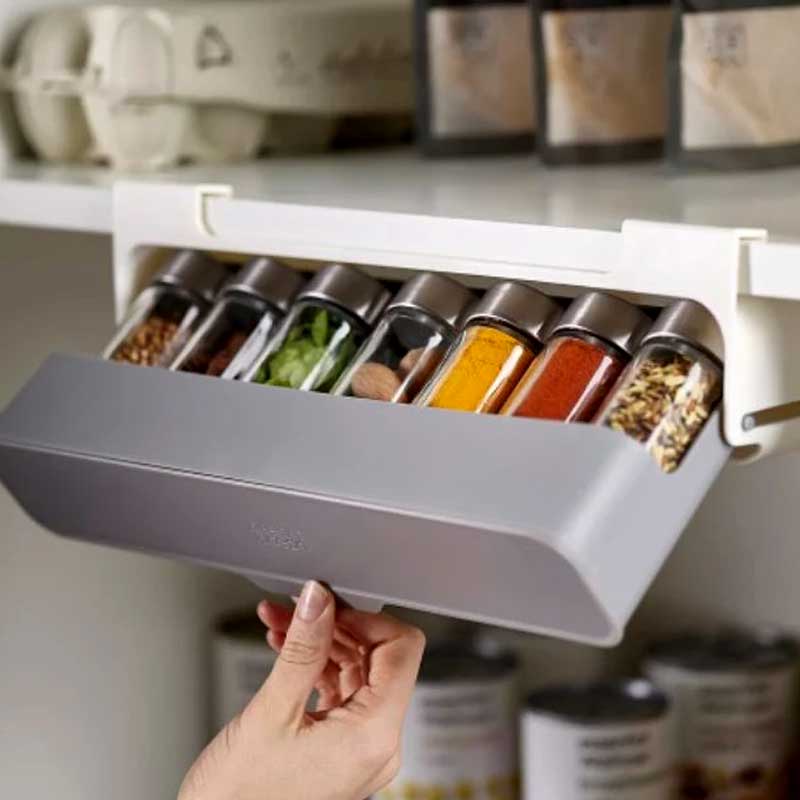 New Kitchen Cupboard Store Under Shelf Spice Rack