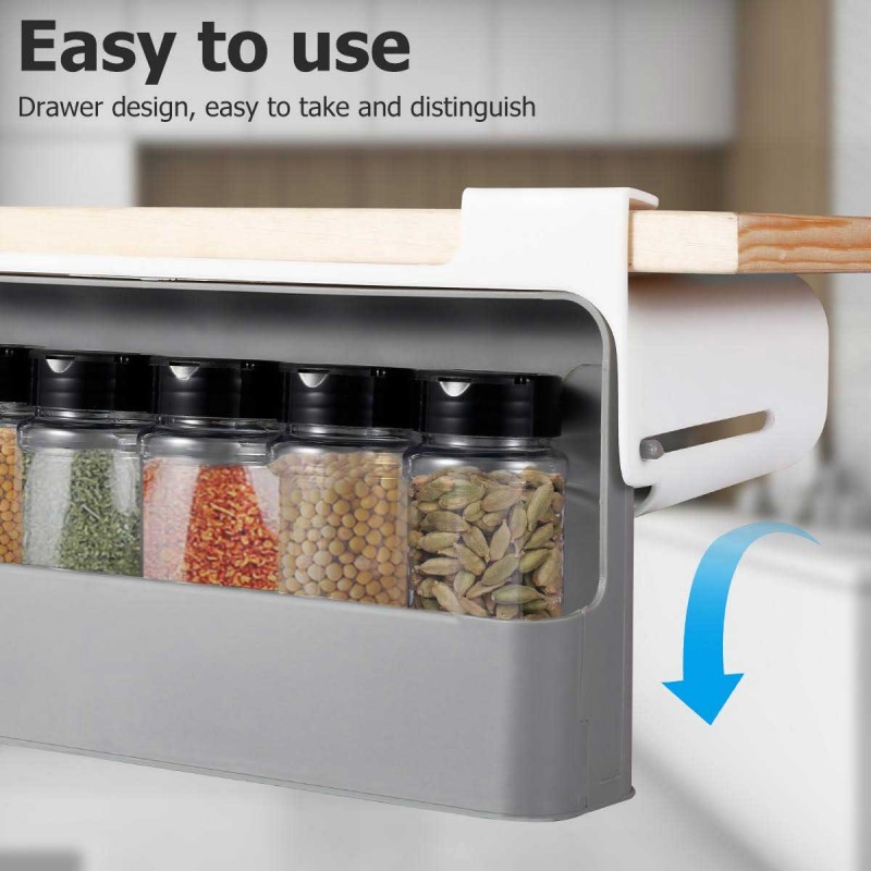 New Kitchen Cupboard Store Under Shelf Spice Rack