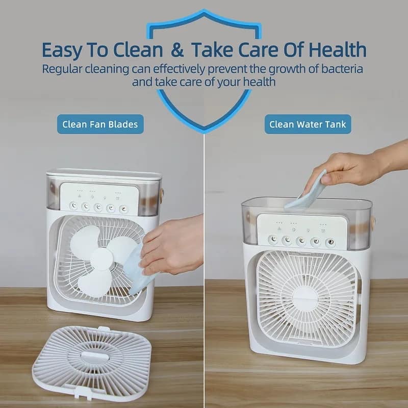 Multifunction Water Spray Mist Fan Air Cooler fan USB Electric Fan Portable Fan