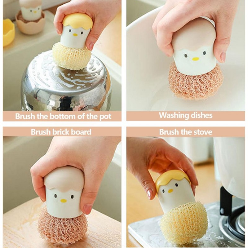 Cute Eggshell Kitchen Cleaning Brush