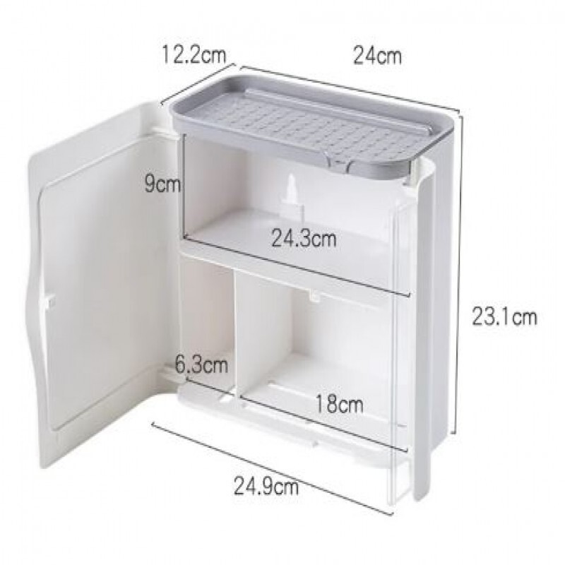 Bathroom paper towel holder and tissue storage shelf