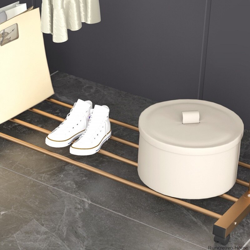 Metal Hanger Bedroom Floor Clothes Rack Hangers Single Pole